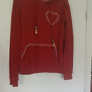 Women's Red Heart Stitch Hoodie